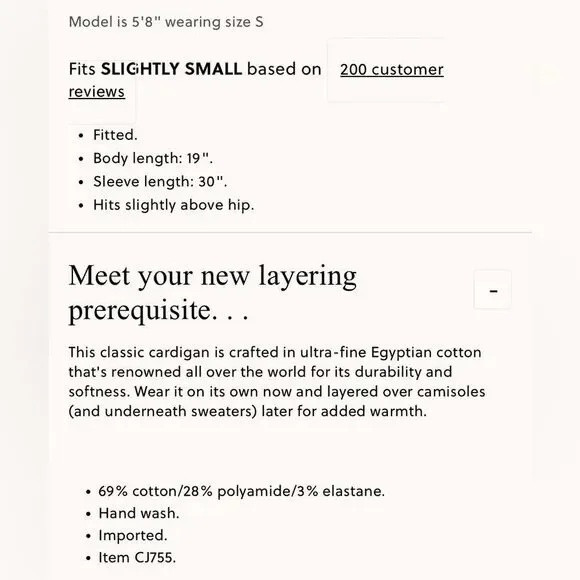 NWT J CREW New Jackie cardigan in premium ultra-fine cotton in white - Picture 6 of 7